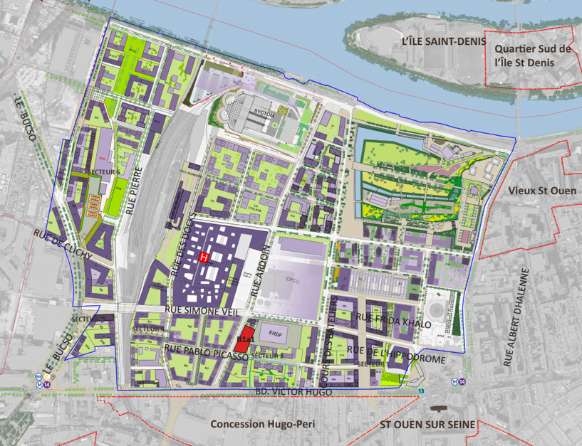 Plan de la ZAC des Docks de Saint-Ouen