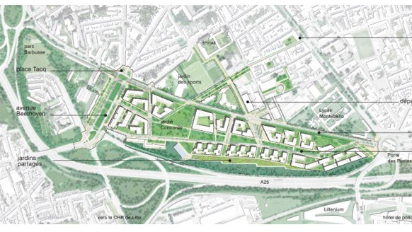 Aide à la prise en compte des exigences environnementales secteur Concorde à Lille (59)